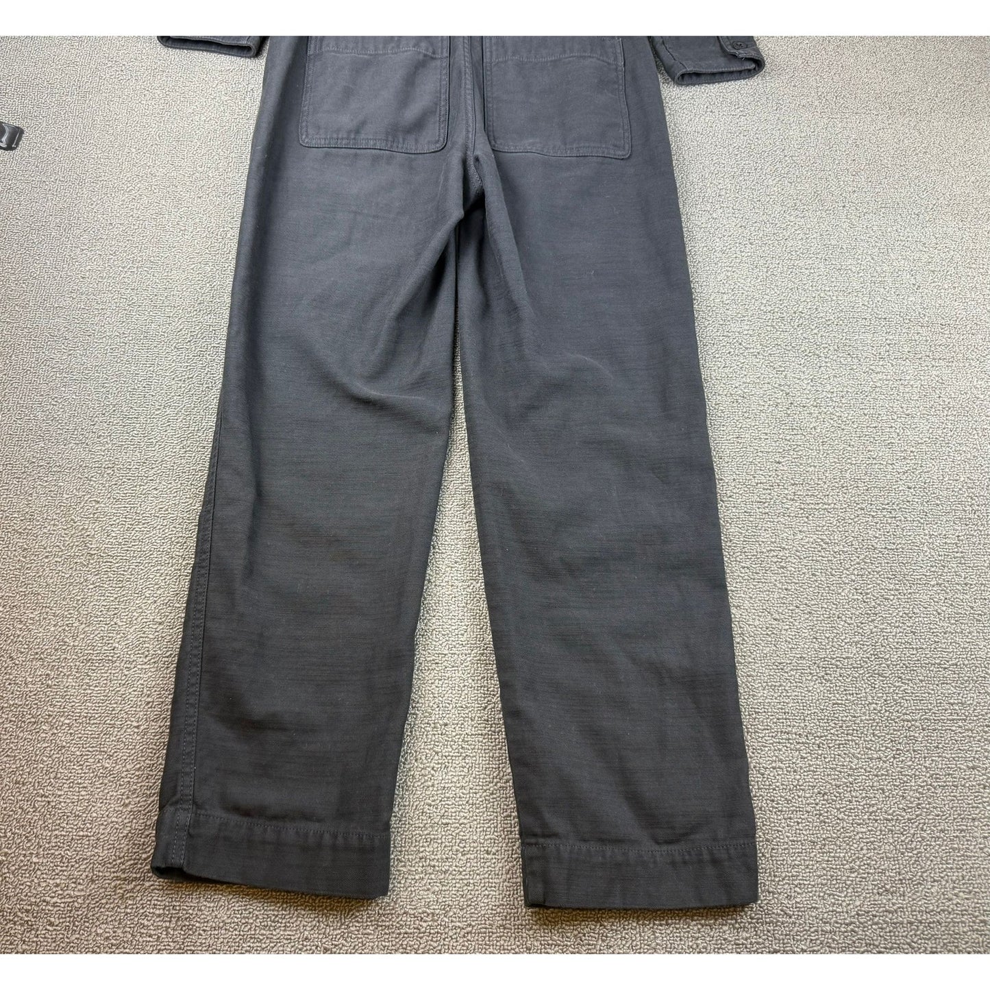 Madewell Women XXS Washed Black Utility Jumpsuit Coveralls Cotton Workwear