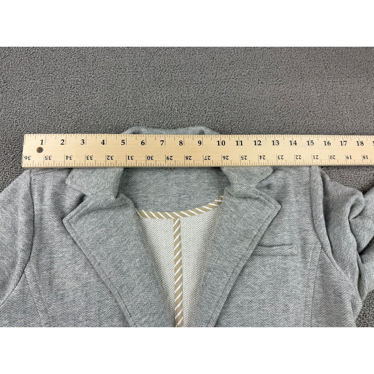 Ecru Women Small Gray Knit Blazer Light Weight Minimalist
