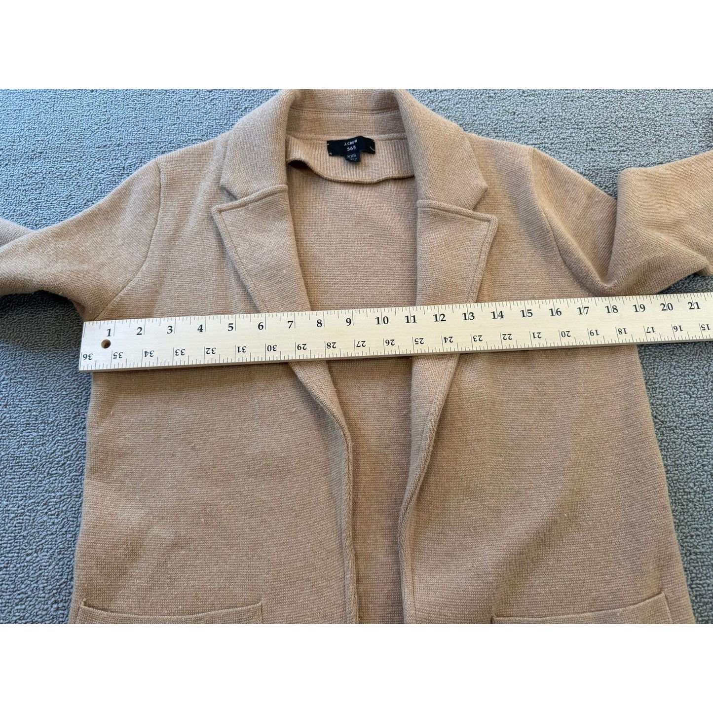 J.Crew 365 Womens XXS Tan Beige Open Front Blazer Cardigan Coat