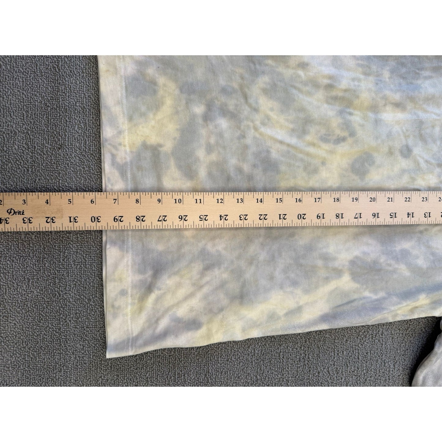 Alexander Wang Sample Mens Grey Cream Tie Dye Long Sleeve Shirt