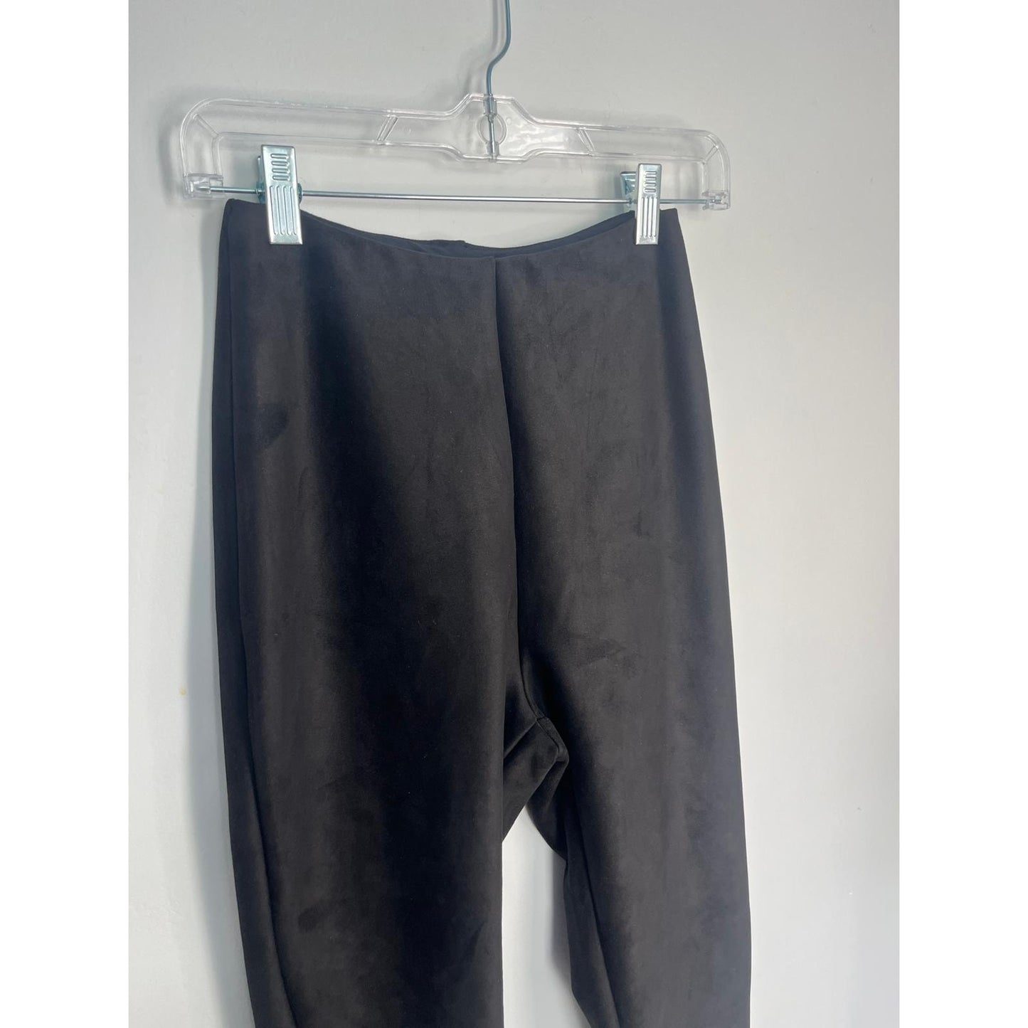 Commando Faux Suede Leggings Women S Black High Rise Stretch Pull On