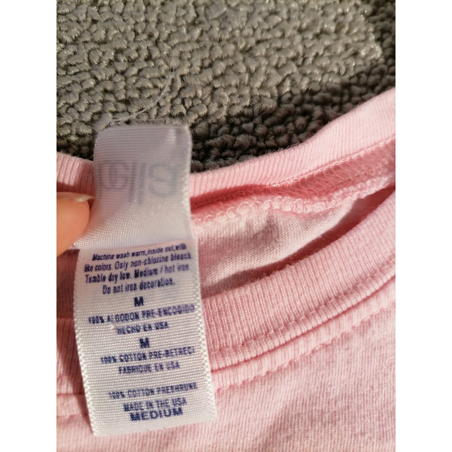 Bella Medium Kids Female Pink Snowbird Graphic Long Sleeve Soft Cotton Tee Top