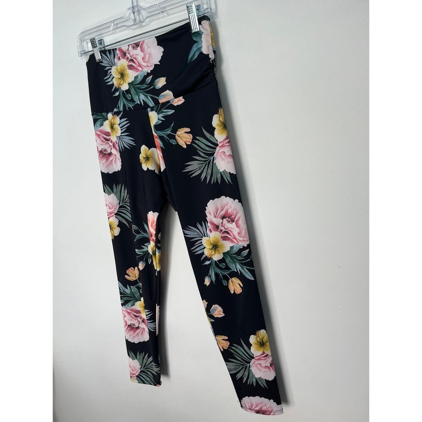 Onzie Floral Leggings Women M/L High Waist Yoga Activewear Summer