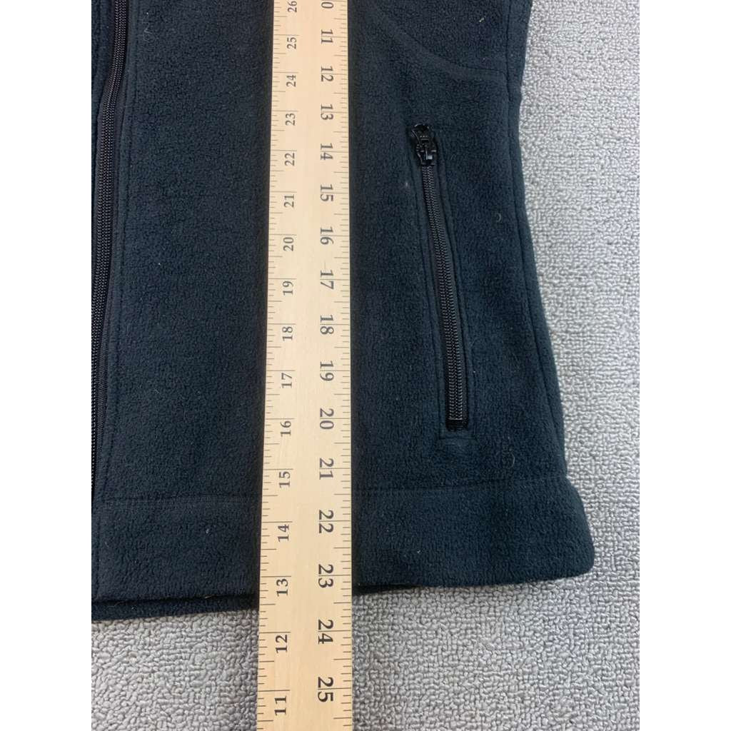 Columbia Women's Medium Black Fleece Vest Full Zip Pockets Hiking Outdoor Layer