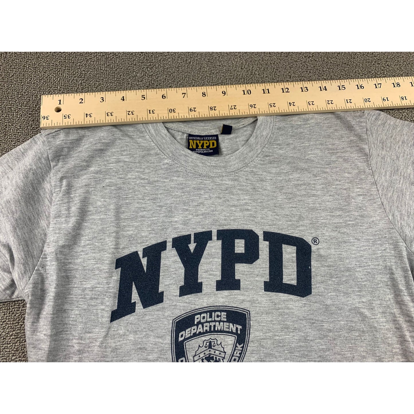 Officially Licensed NYPD Men M Shirt Torkia International Cotton Top Of The Rock