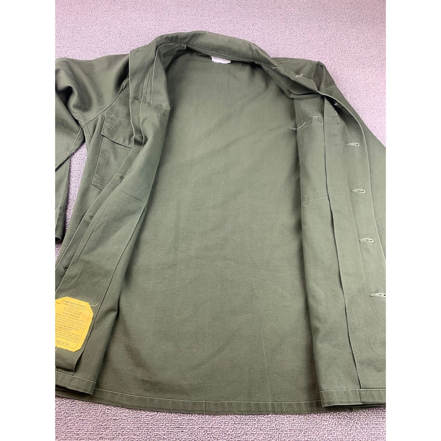 Selma Apparel Military Utility Shirt Jacket Men Olive Green OG 507 Vintage