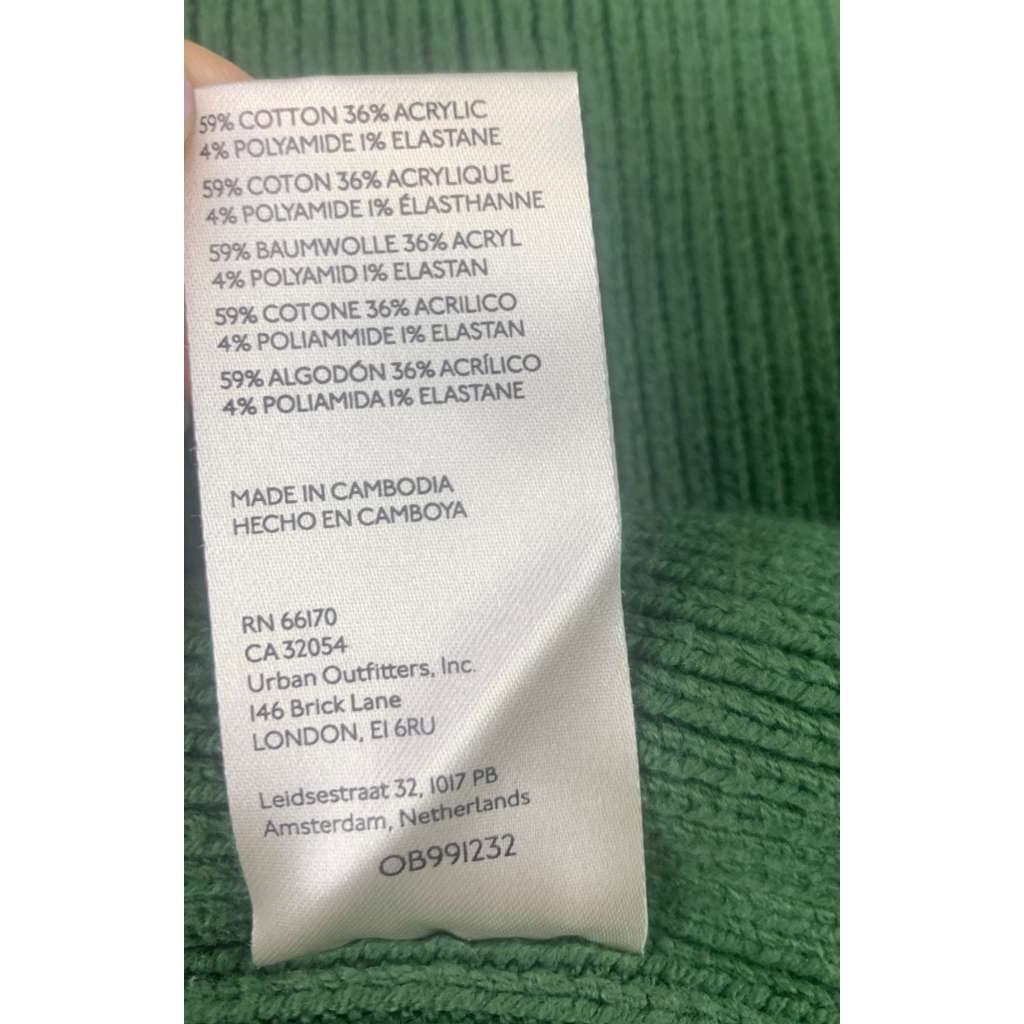 Free People Easy Street Tunic Sweater Size Small Green Knit Crewneck Oversized
