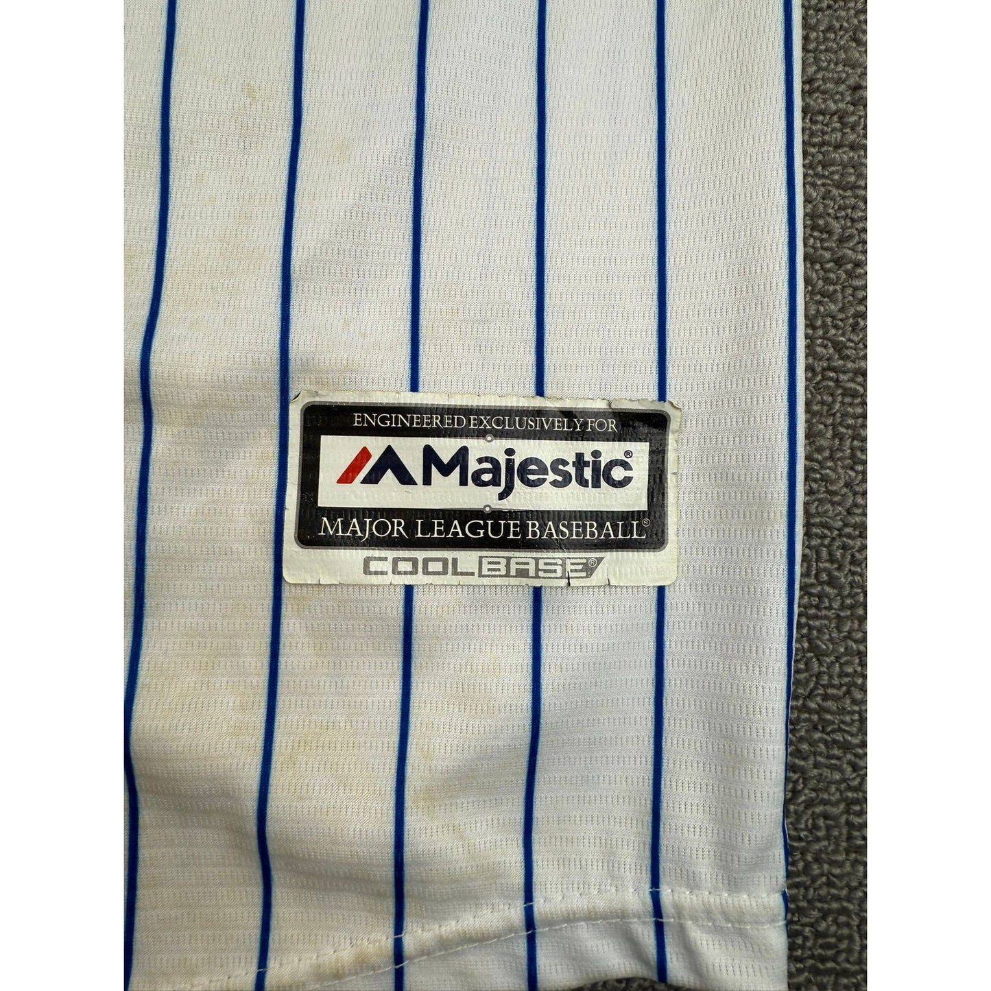 Majestic Chicago Cubs CoolBase Pinstripe Jake Arrieta #49 Baseball Jersey Size M