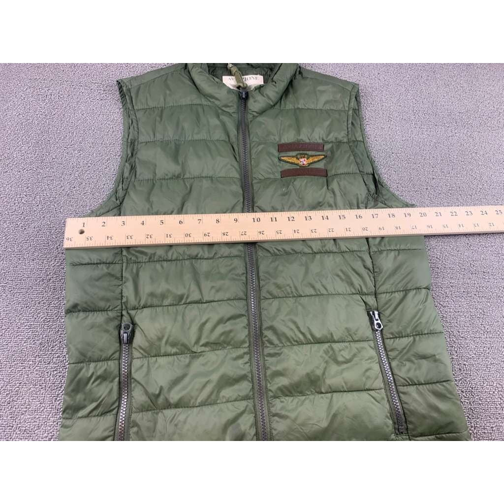 Aviazione Navale Puffer Aviation Vest Men's Small  Italian Navy And Wings Patch