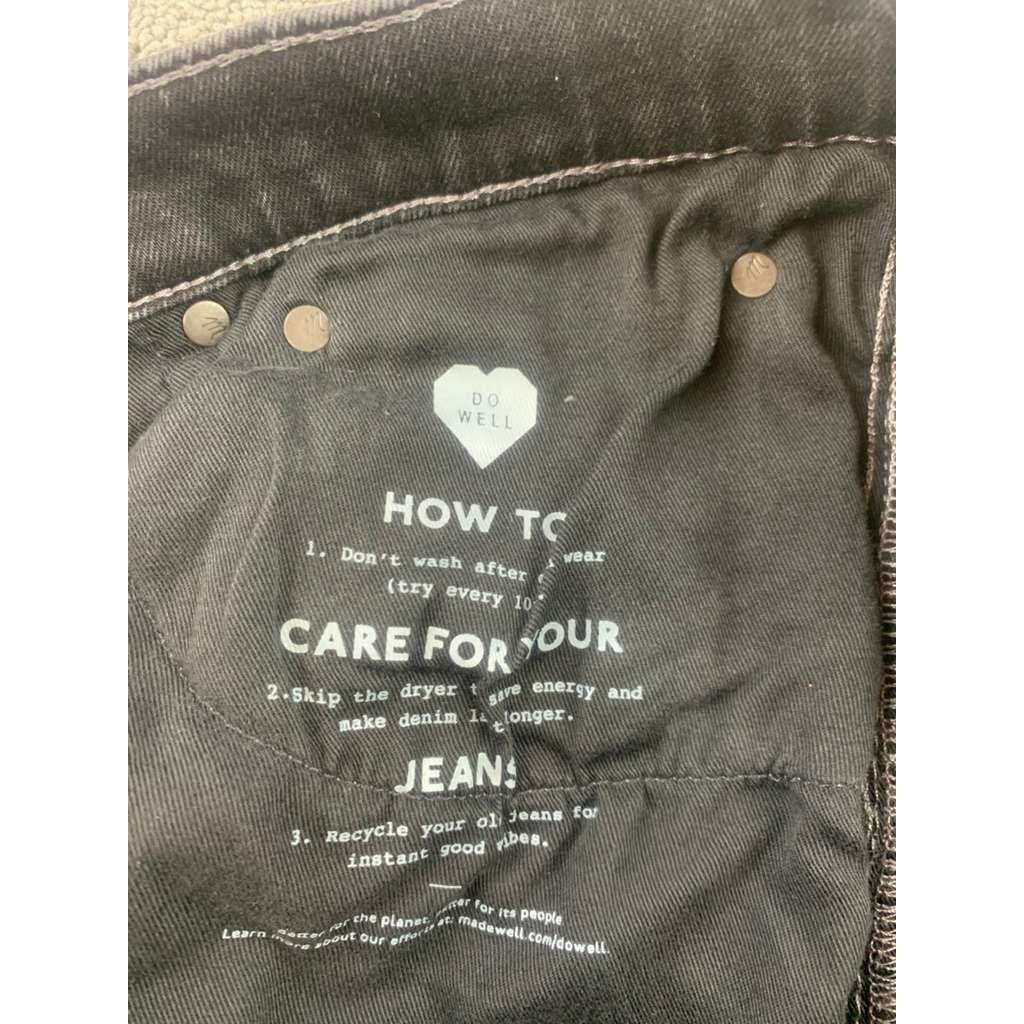 Madewell Jeans Mens W33 L34 Black Denim Washed Relaxed Tapper All Seasons