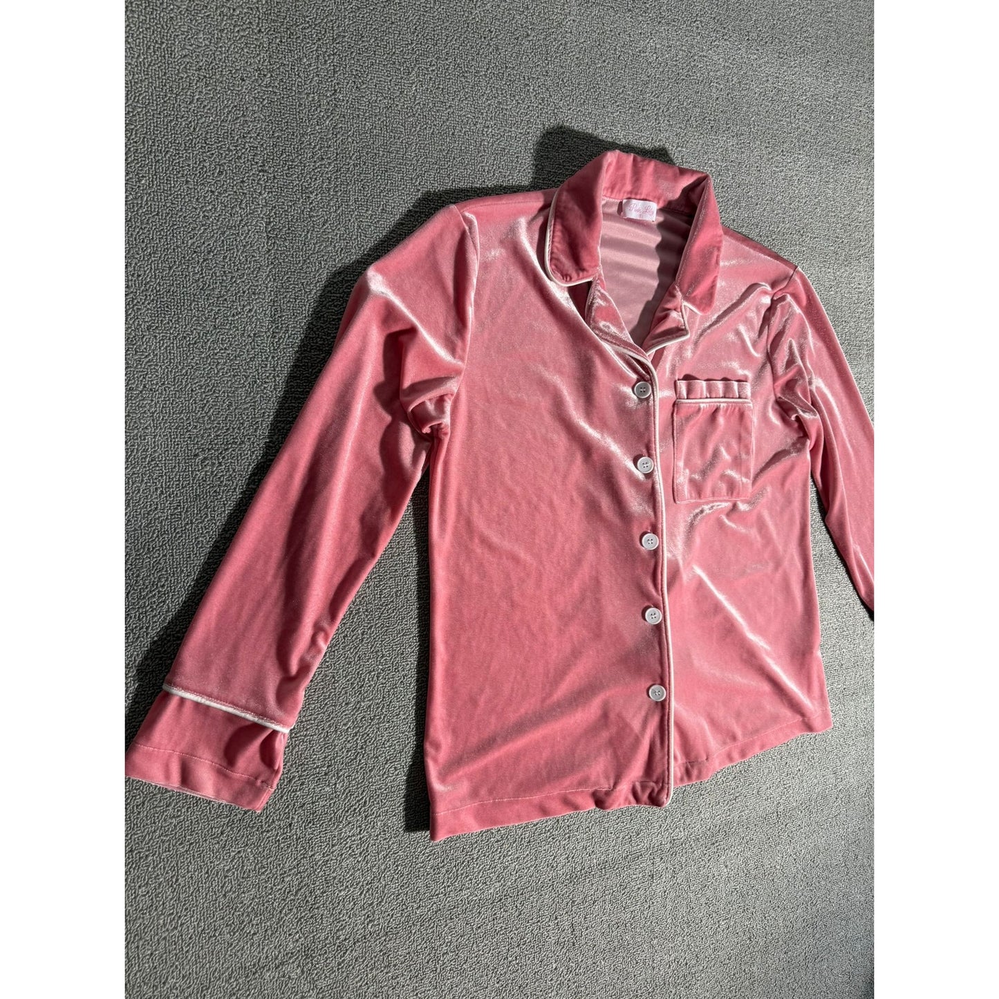 Pink Lily Women’s Pink Velvet Pajama Set XS