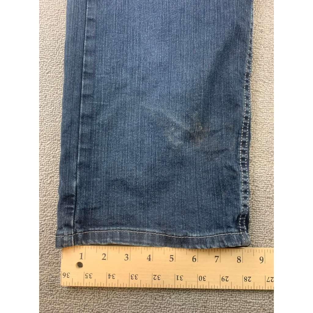 Levi's 505 Jeans Men's Size 40 X 32 Straight Denim Blue Medium Wash Distressed