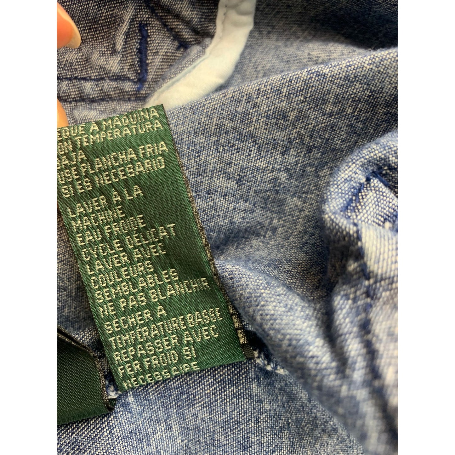 Vintage Lauren Jeans Co Ralph Women's Denim Peacoat Size Medium Made Hong Kong