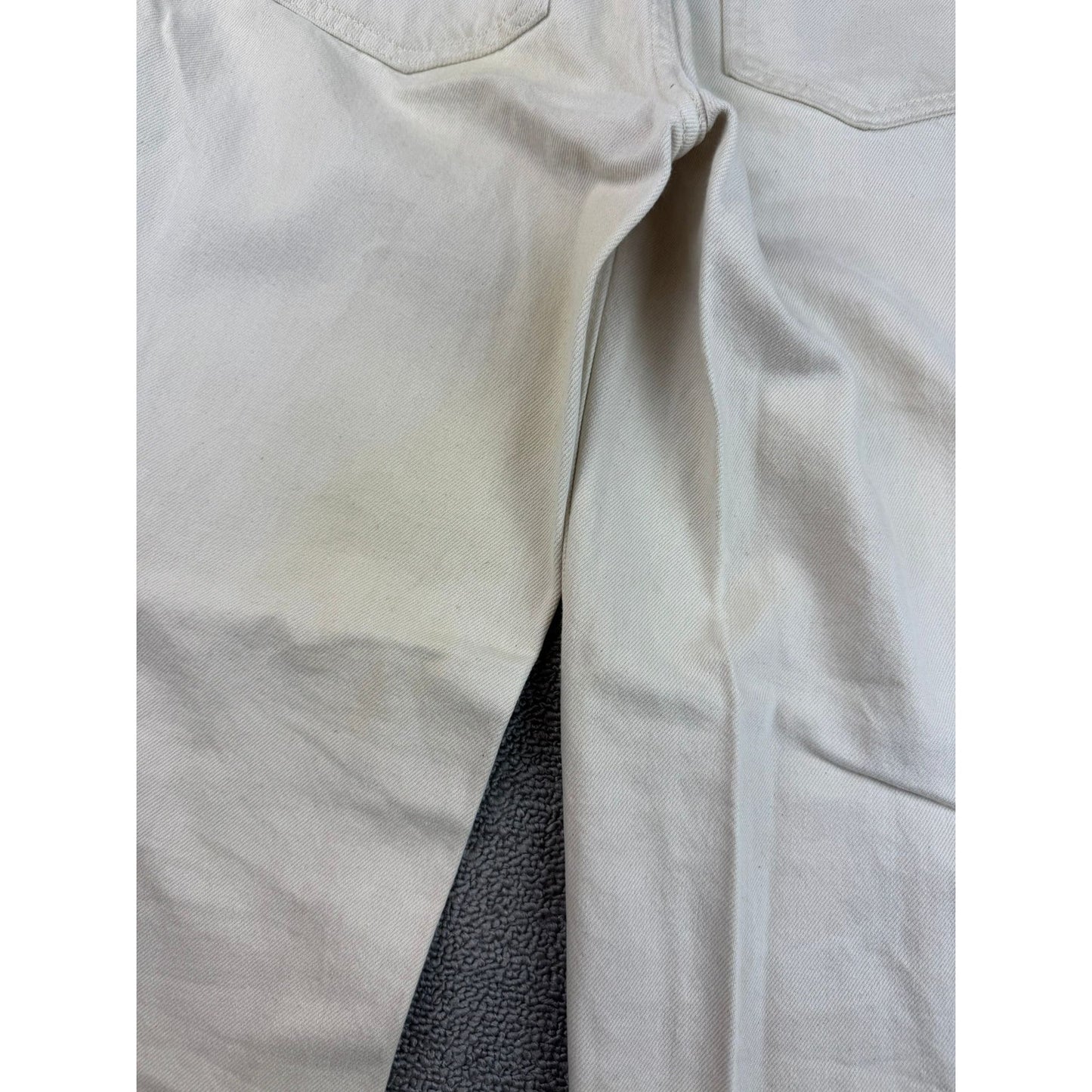 & Other Stories Atelier Women's 26 Off-White Ivory Cropped Straight Denim Jeans