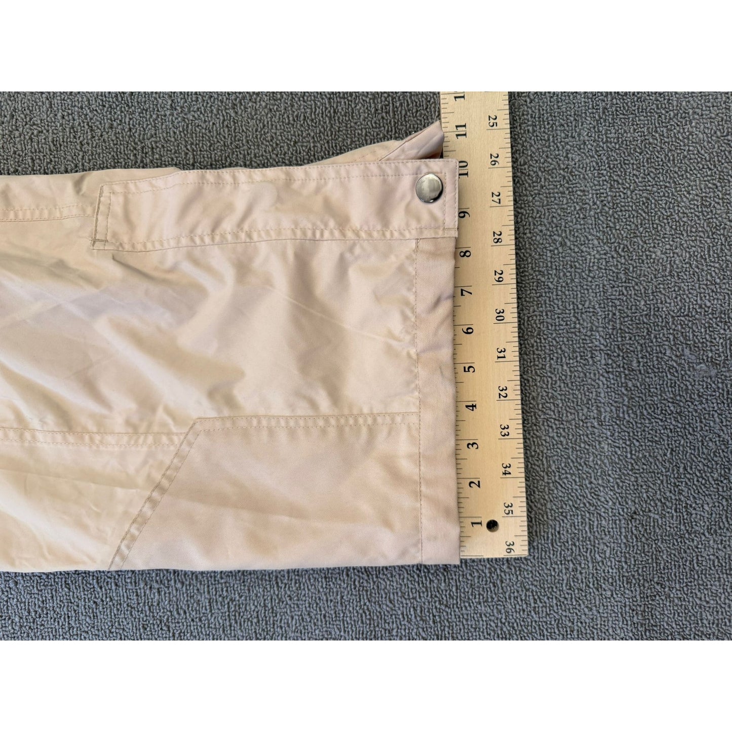 WULFUL Men's Large Snow Ski Pants Cargo White Insulated Winter Outdoor Trousers
