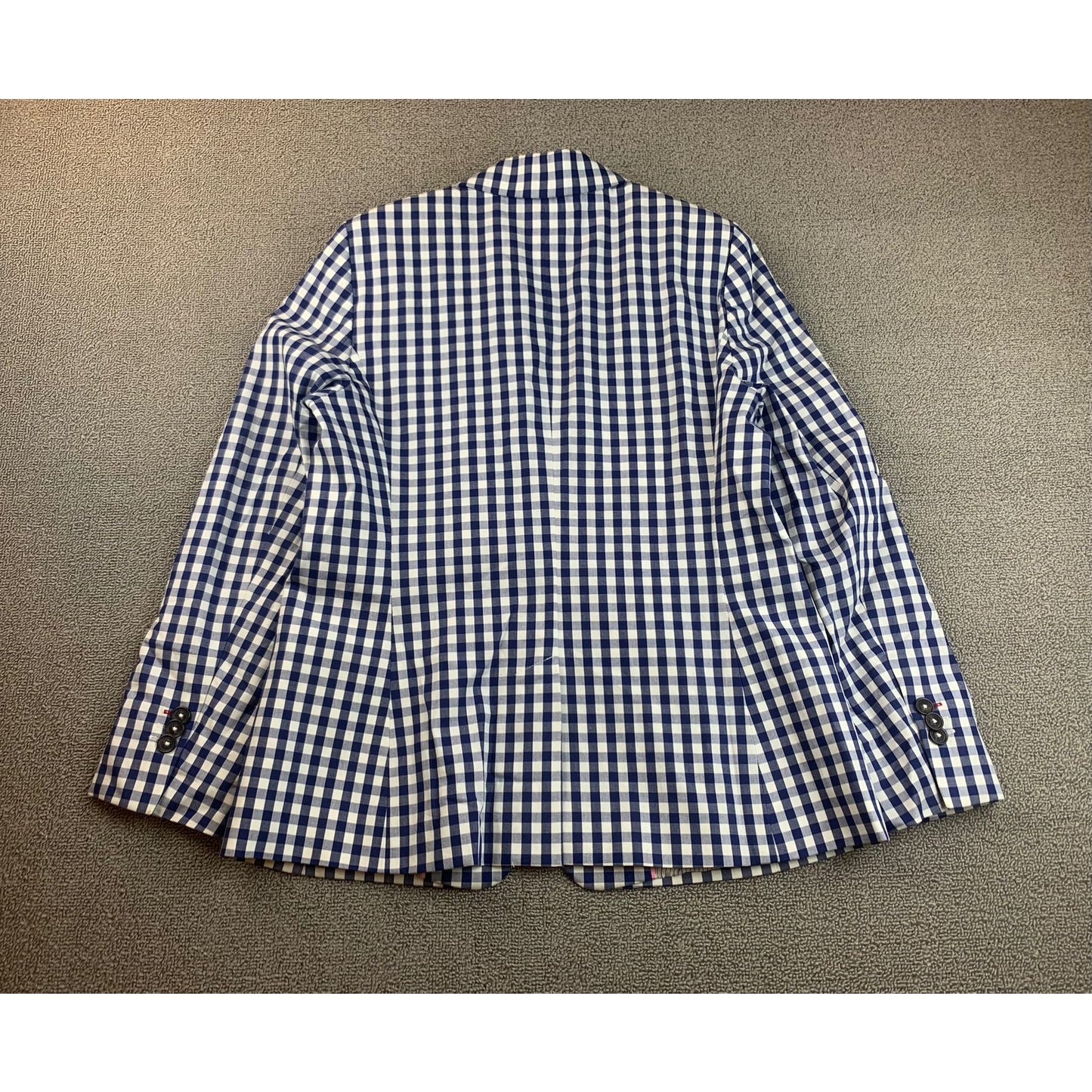 Brooks Brothers Women's 6 Blue White Checkered Pattern Blazer Preppy