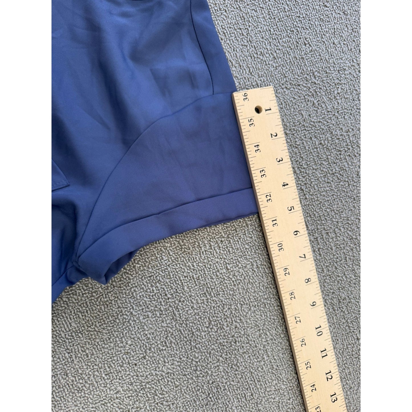 Simply Vera Verawang Women's Large Blue Short Sleeve Pocket Tunic Blouse