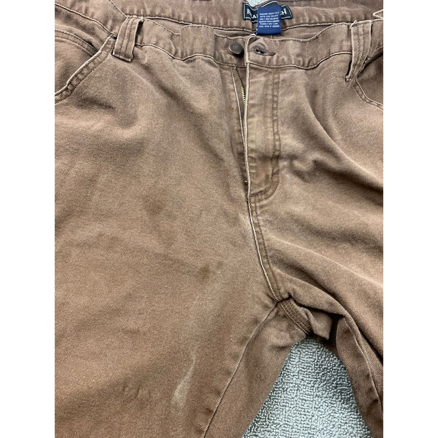Real Ranch Men 40x34 Brown Work Cargo Pants