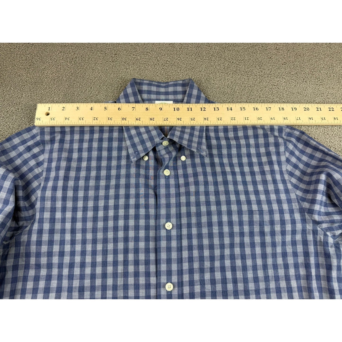 Brooks Brothers Regent Button Down Shirt Men's Large Blue Plaid Colorful Preppy