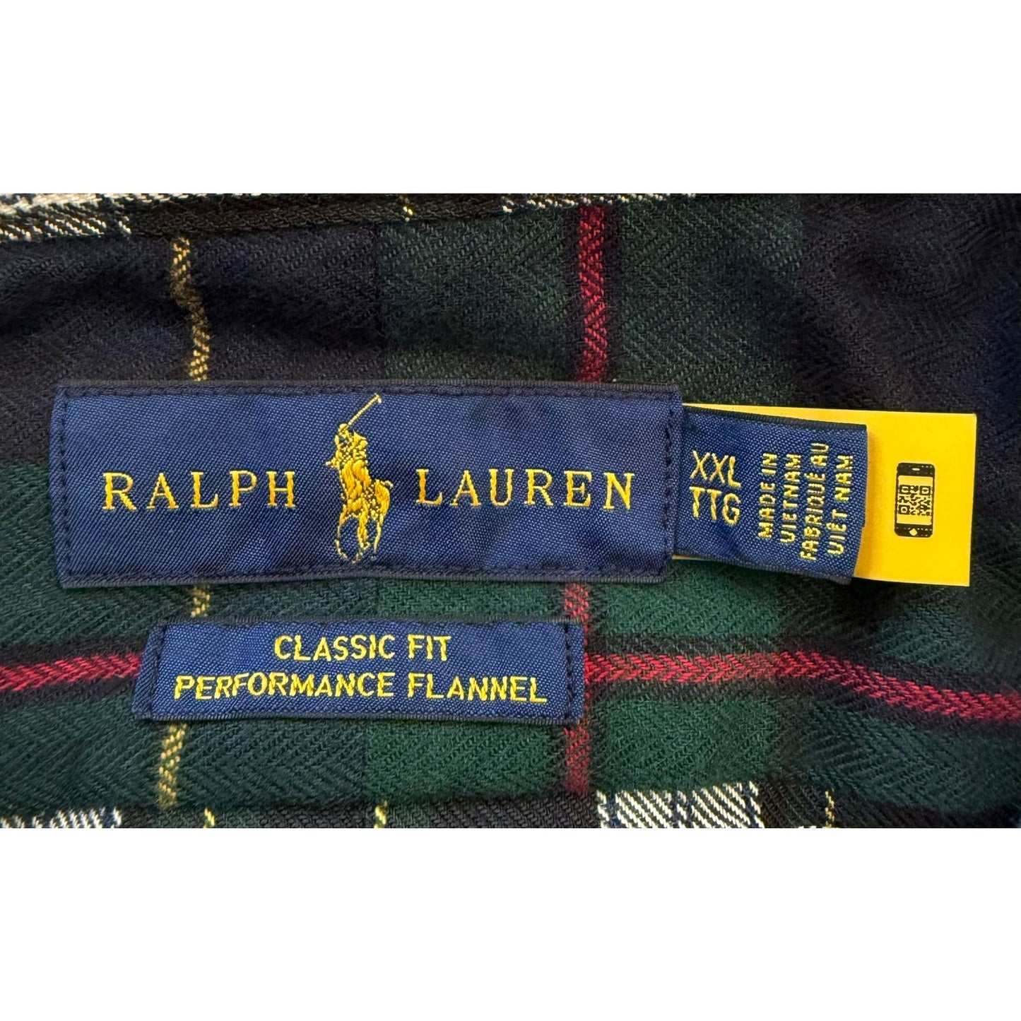RALPH LAUREN Men's XXL Multi-Color Plaid Patchwork Flannel Shirt