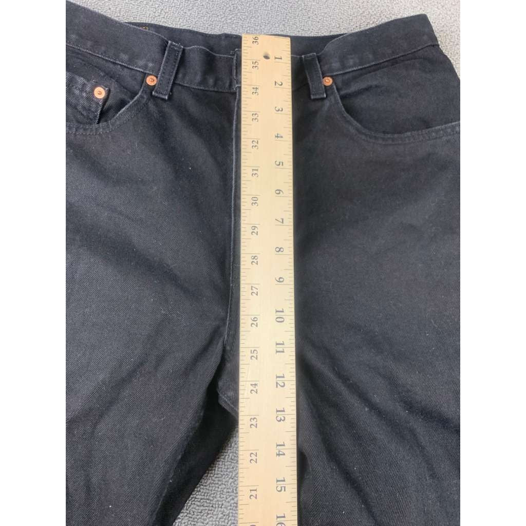 Levi's 505 Men's W34 L30 Black Denim Regular Fit Straight Jeans Denim Work Wear