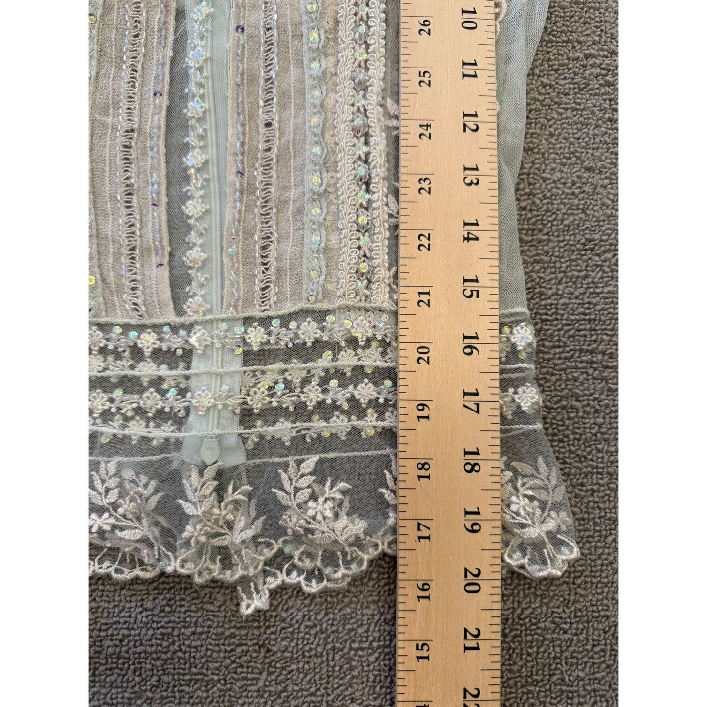 Mónica Socolovsky Female Sheer Lace Sequined Camisole Top Size 36 Blouse