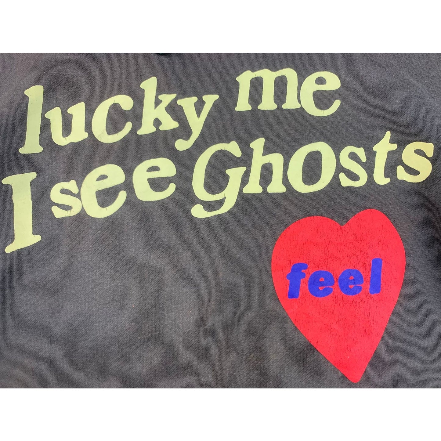 Lucky Me I See Ghosts Men's XL Black Kanye West x Kid Cudi Grey Men's Hoodie