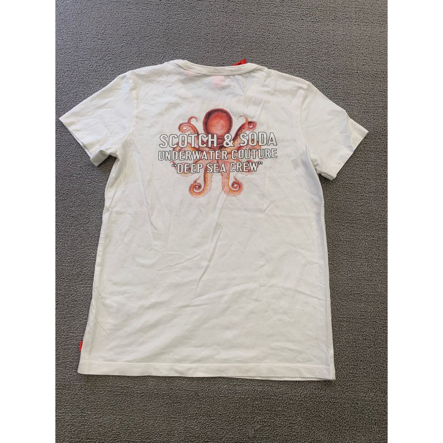 Scotch & Soda Girls 12Y /152 White "It's All Good" Octopus Graphic T-shirt