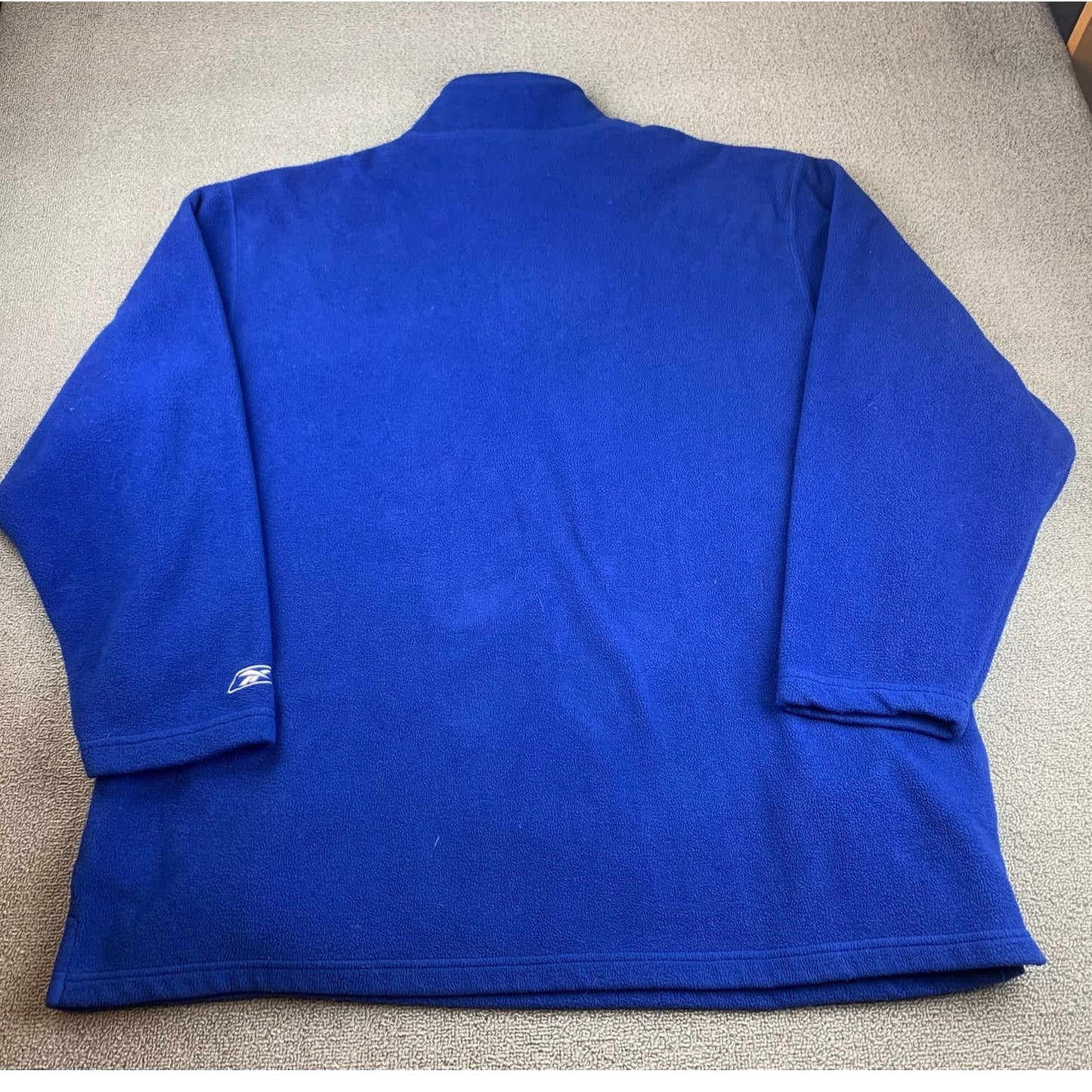 Y2K Reebok Men's XXL Blue NFL New York Giants Quarter Zip Fleece Pullover Jacket