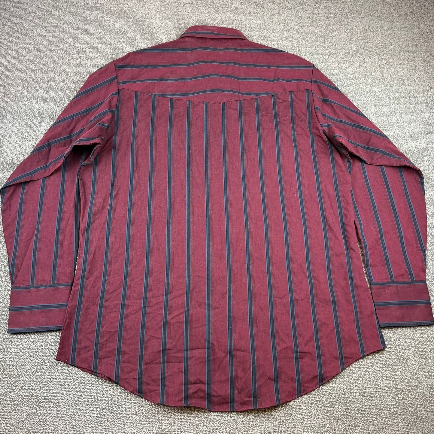Vintage Ely Catleman Men Western Wear Pearl Snap Shirt Short Sleeve Large Stripe