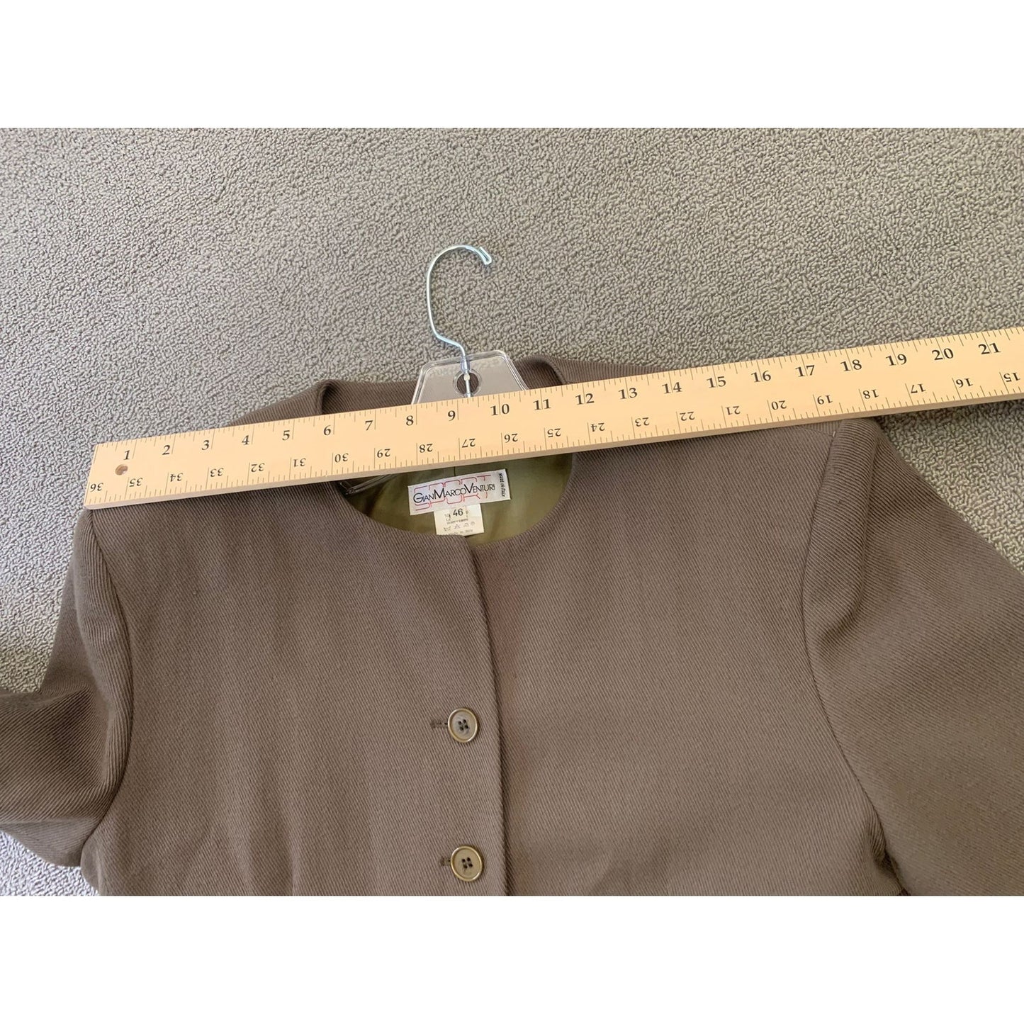 GianMarco Venturi Women's 46 Brown Button Front Long Jacket