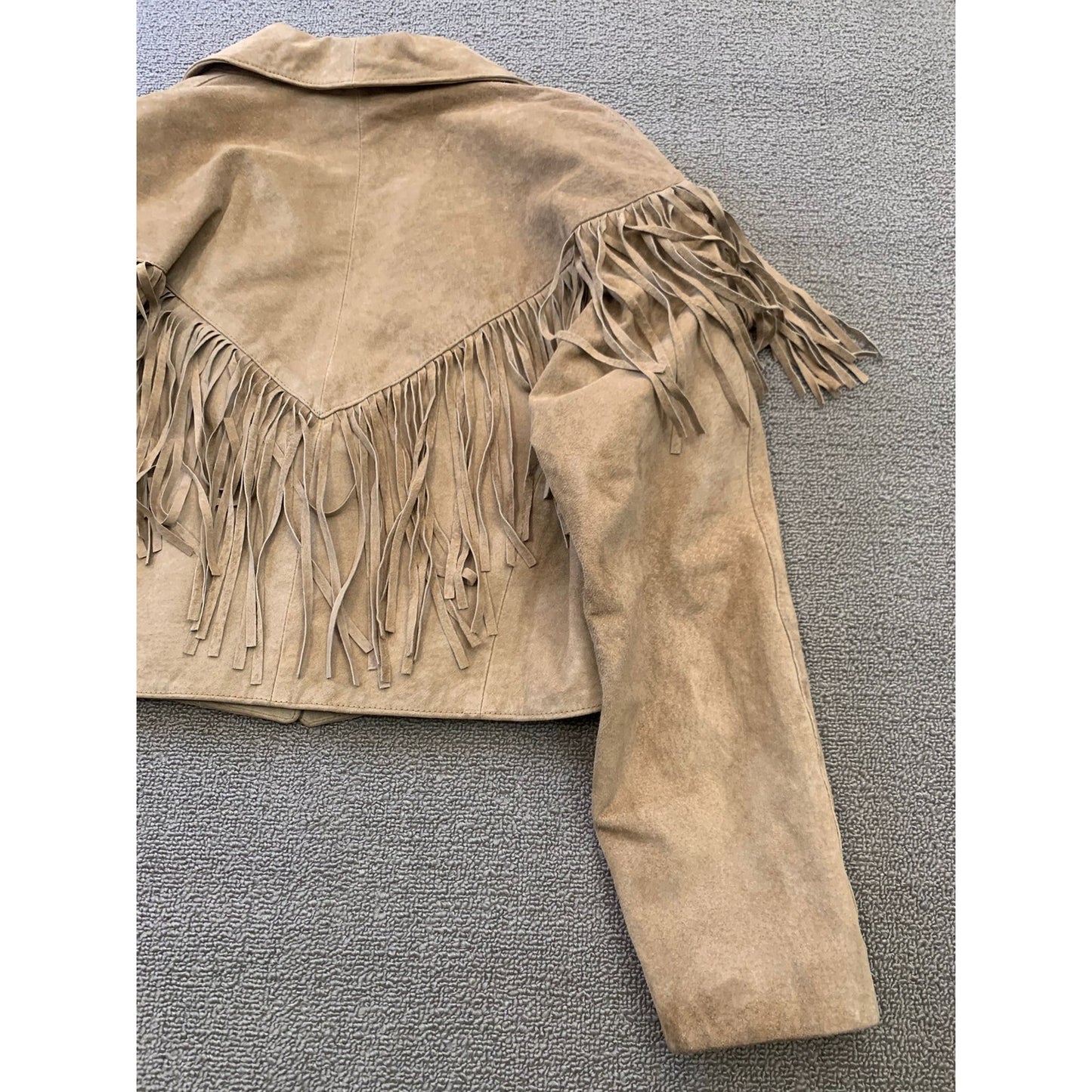 Vintage ADLER Women's Medium Suede Fringe Cropped Jacket