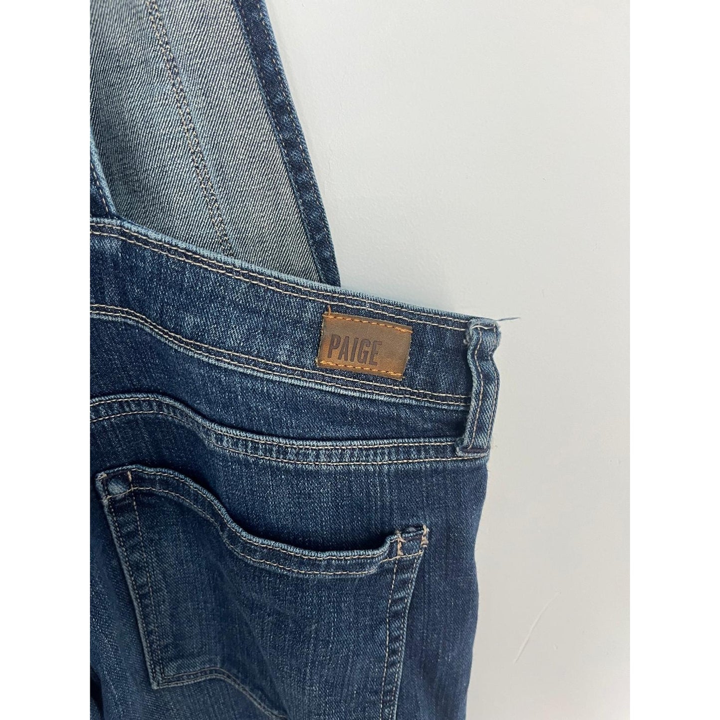Paige Denim Overalls Women 27 Medium Wash Adjustable Strap Casual