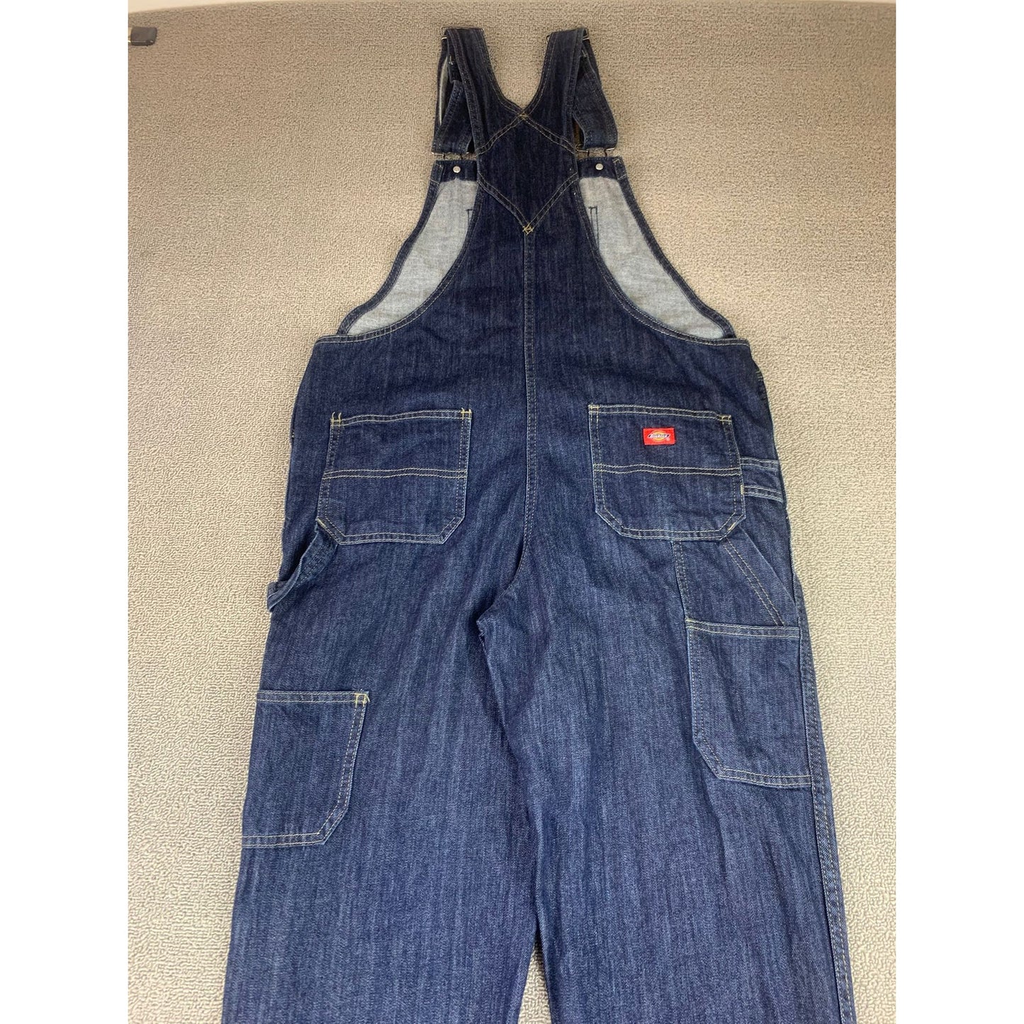 Dickies Overalls Women's Small Blue Relaxed Fit Straight Leg Carpenter Denim