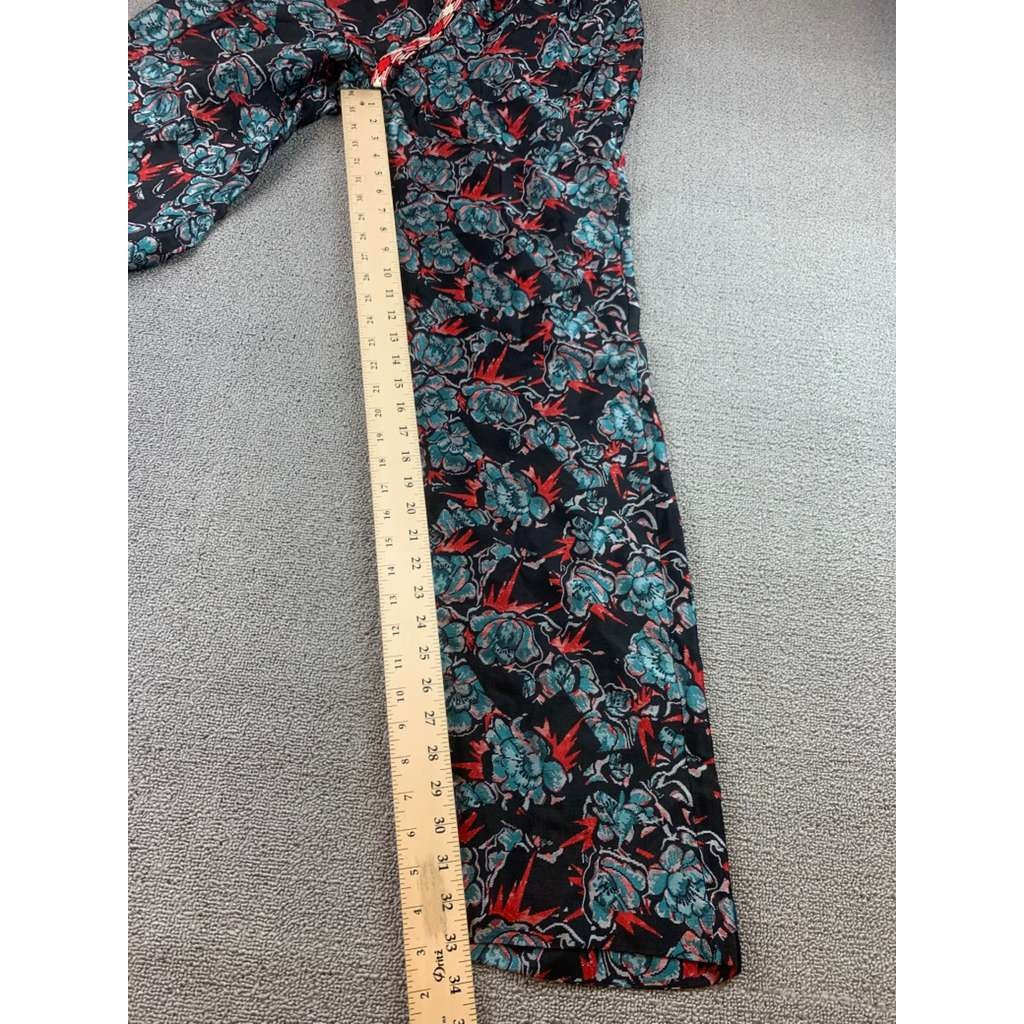 Zadig And Voltaire Pants Women 42 Multi Color Pomy Jacquard Thunder Floral Print