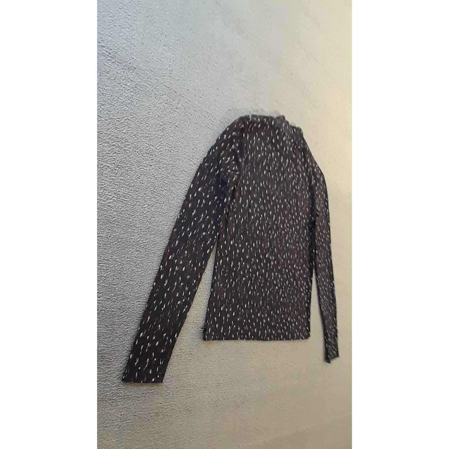 Scotch & Soda Amsterdam Women's Small Patterned Long Sleeve Mock Neck Top