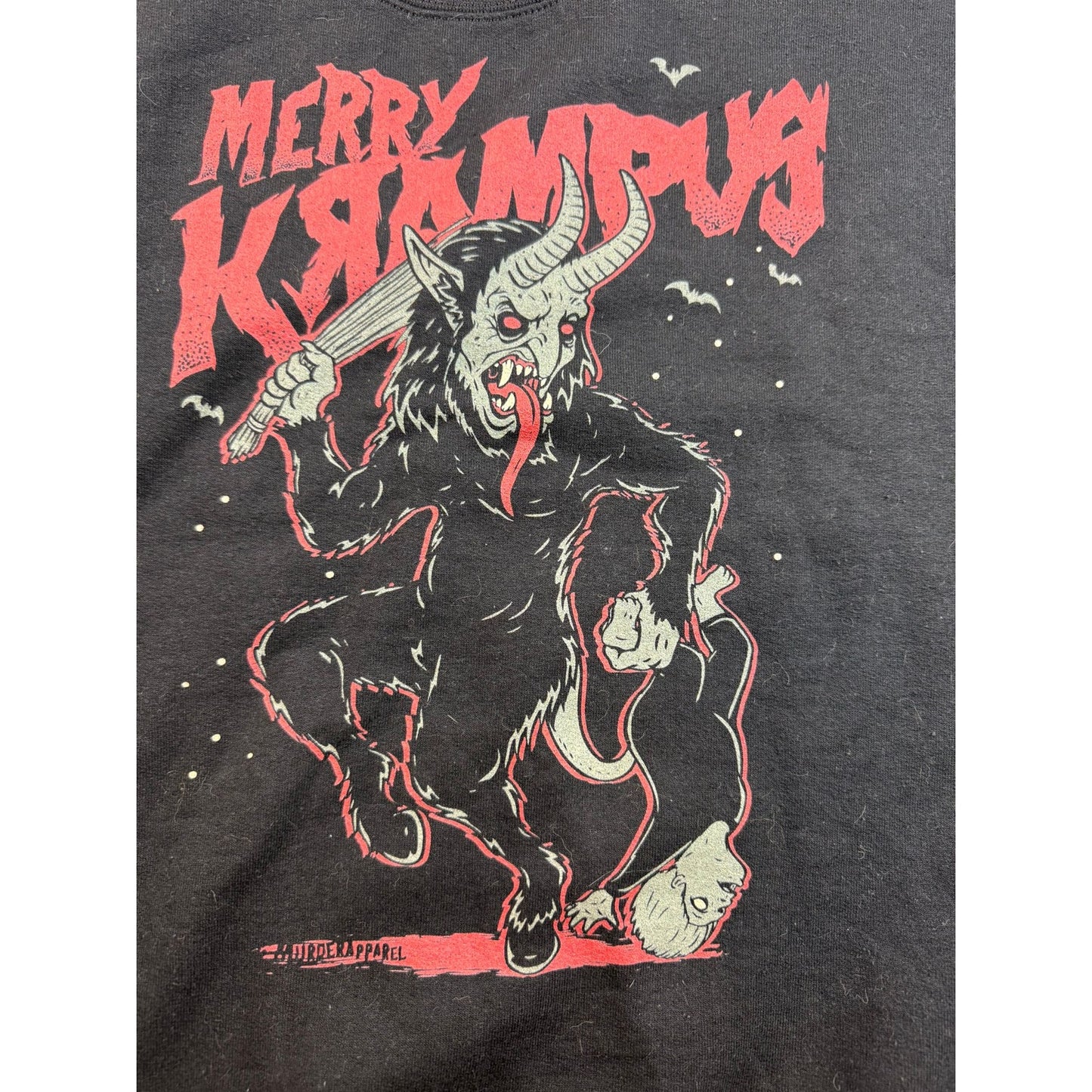 Merry Krampus Gildan Men's Medium Black Heavy Blend Crewneck Sweatshirt