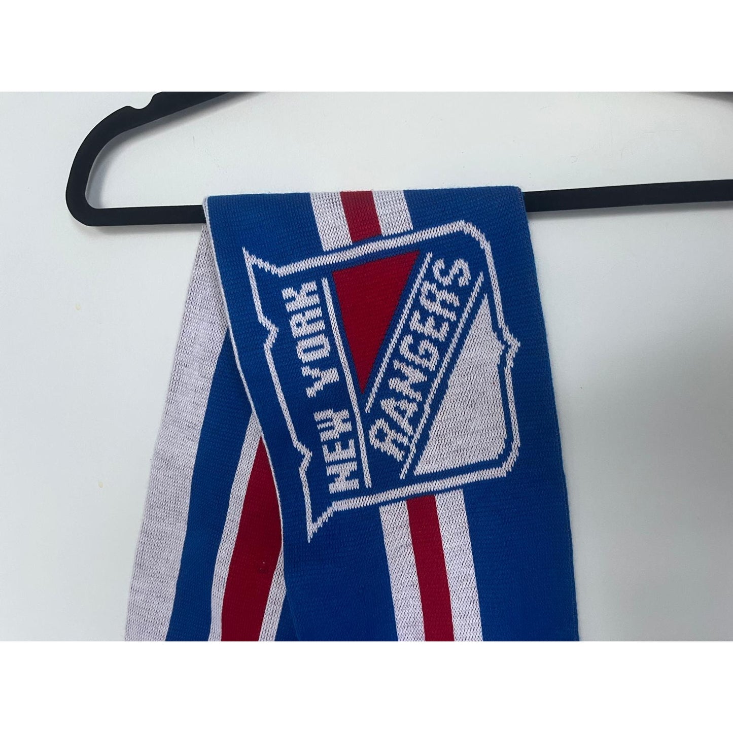 New York Rangers Scarf Men One Size Blue Red White Knit Logo KIA Promo NHL