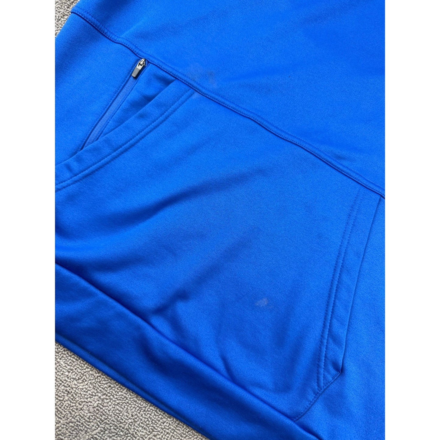 Nike Dri Fit Quarter Zip Pullover Men's M Royal Blue Kangaroo Pocket Vietnam