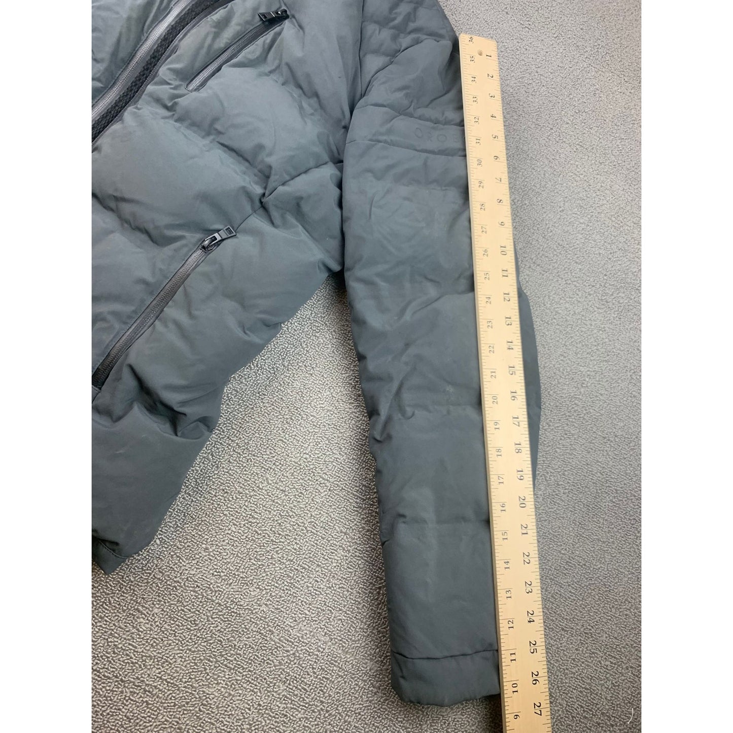 Orobos Mens Medium Gray Puffer Jacket Coat