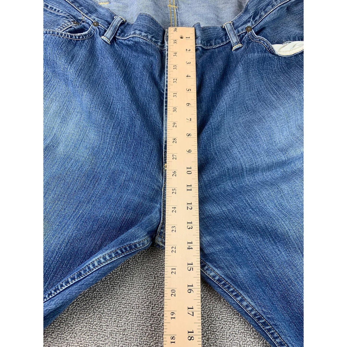 Polo Ralph Lauren Men's 48B/30 Blue Ashmore Original Straight/ Wide Leg Jeans