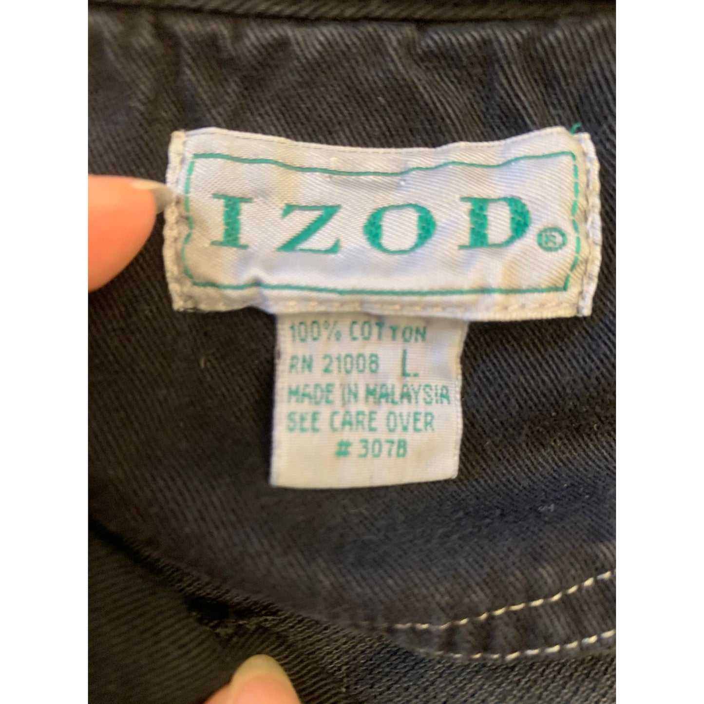 Vintage Izod Large Striped Long Sleeve Cropped Rugby Polo Shirt With Emblem