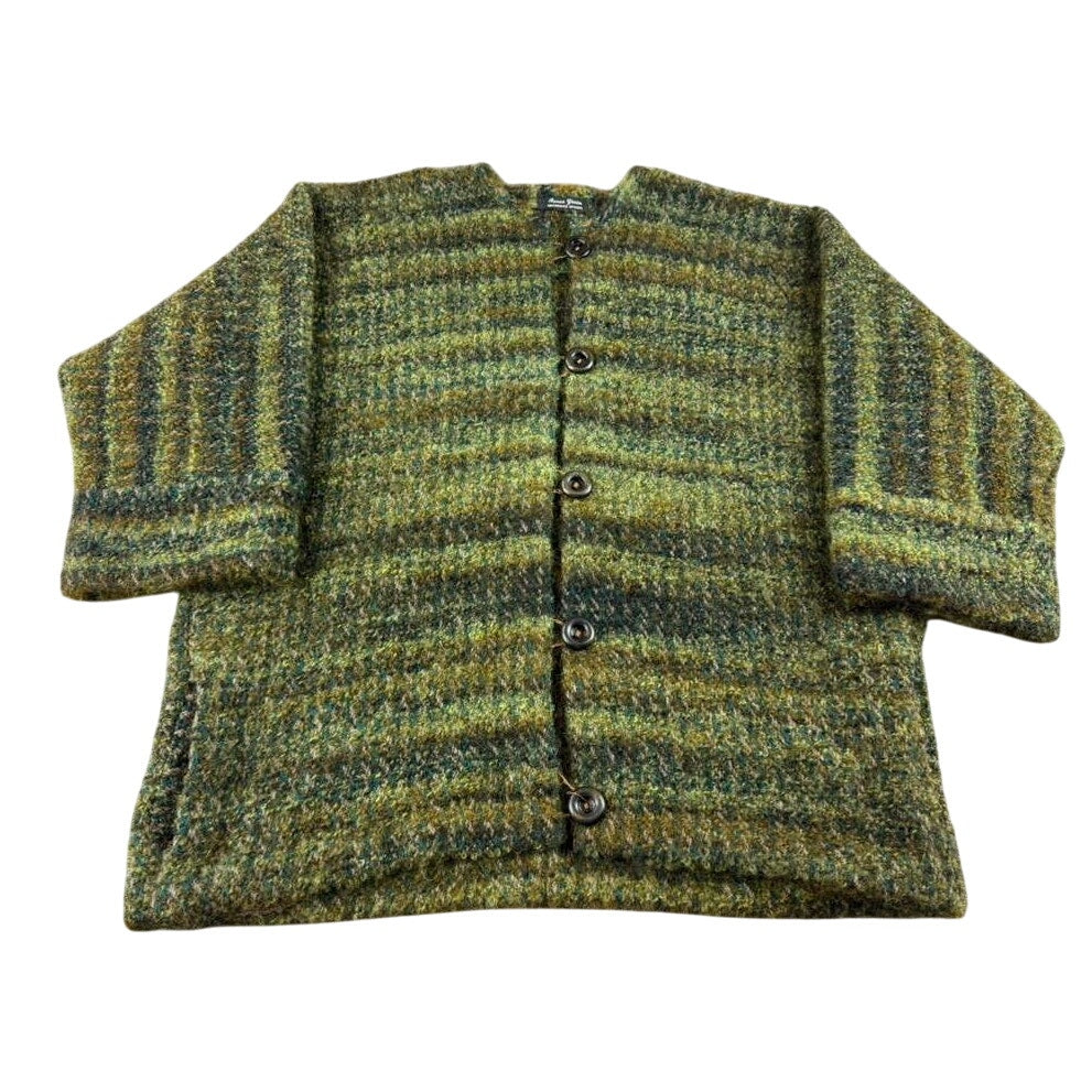 Renee Green Handwoven Designs Artisan Cardigan Sweater XL Green Button Front