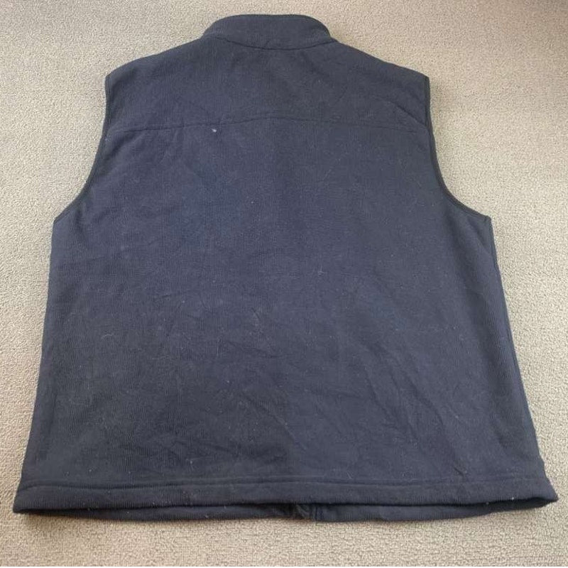 Carhartt Men's Size XXL Dark Blue Fleece Vest Full Zip Workwear Pocket