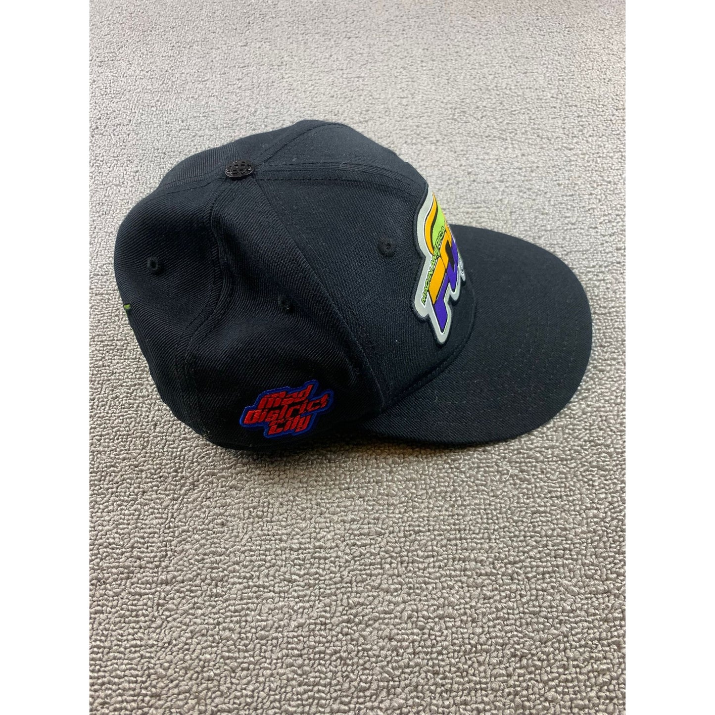 Fortune Men's Size 7 3/8  Streetwear Fortune Fitted Hat Black Graphic Cap