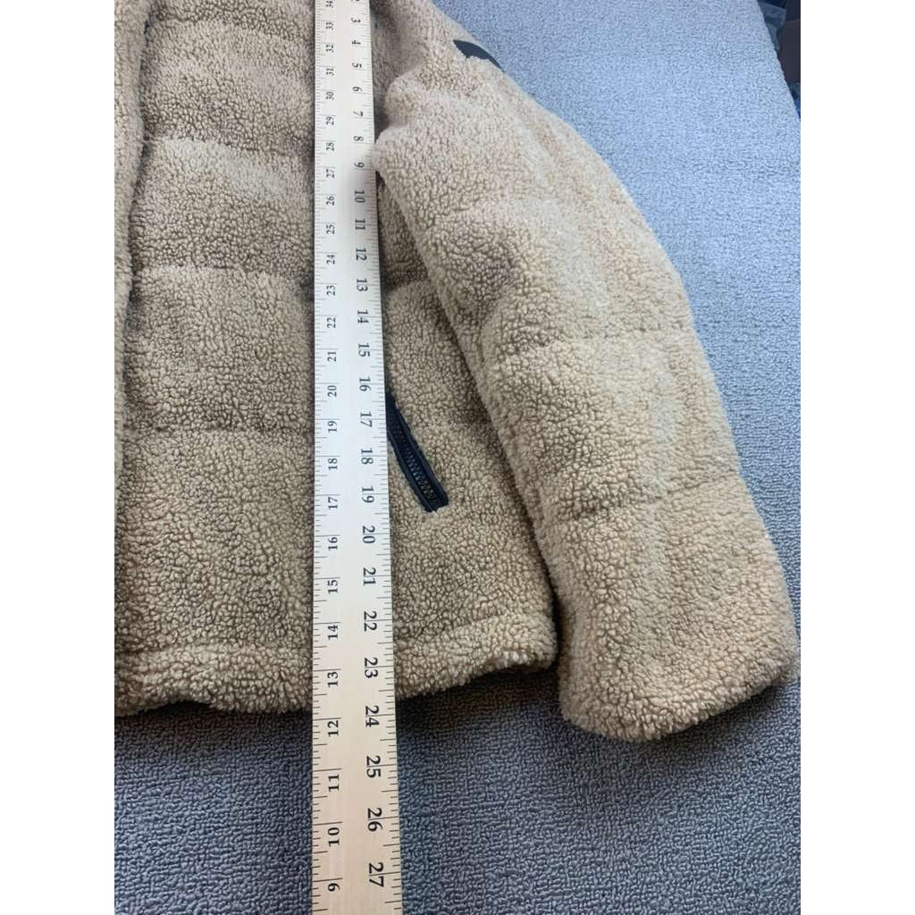 Sanctuary Sherpa Hooded Puffer Jacket Size M Teddy Bear Coat Faux Fur Tan