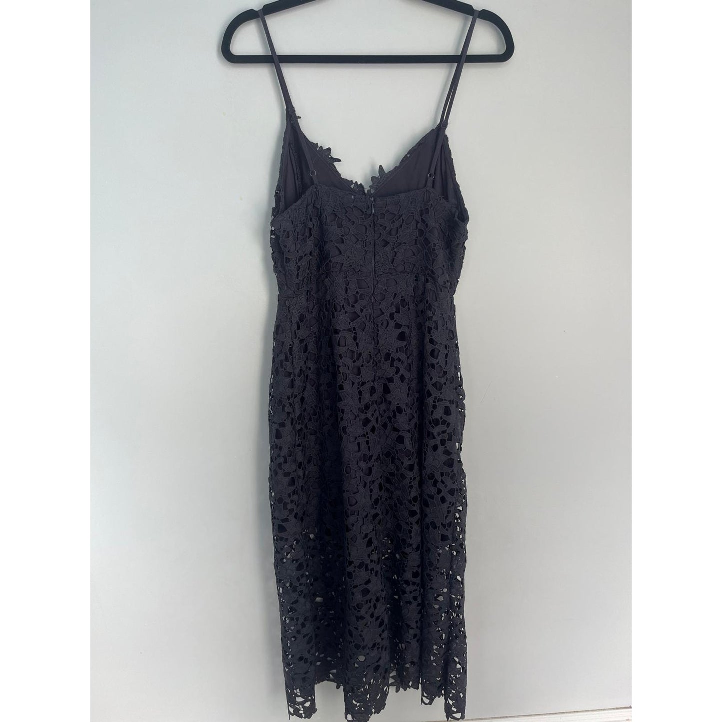 ASTR The Label Lace Midi Dress Women Large Blue Floral Crochet Formal