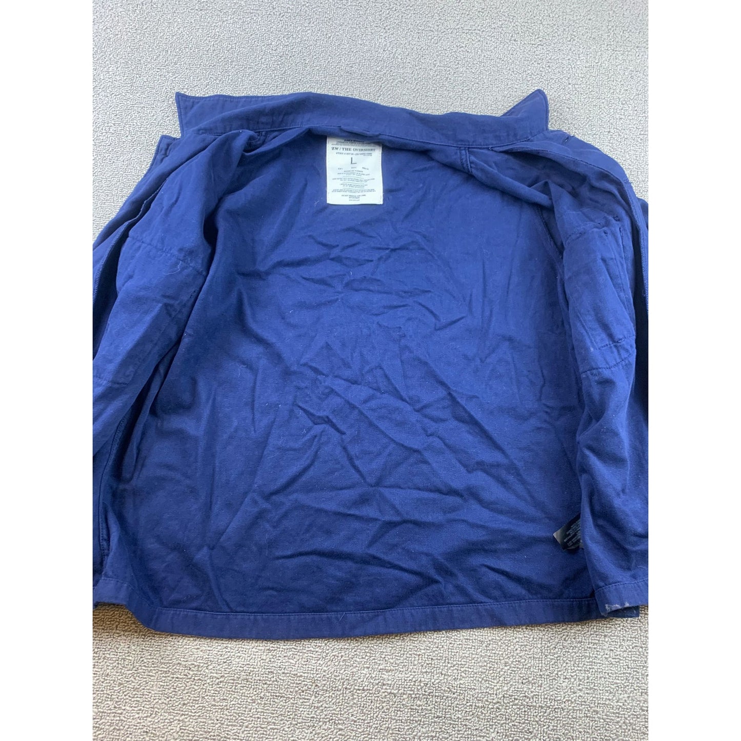 Zara Womens Large Shacket Blue Denim Everything Starts With A Blank Canvas