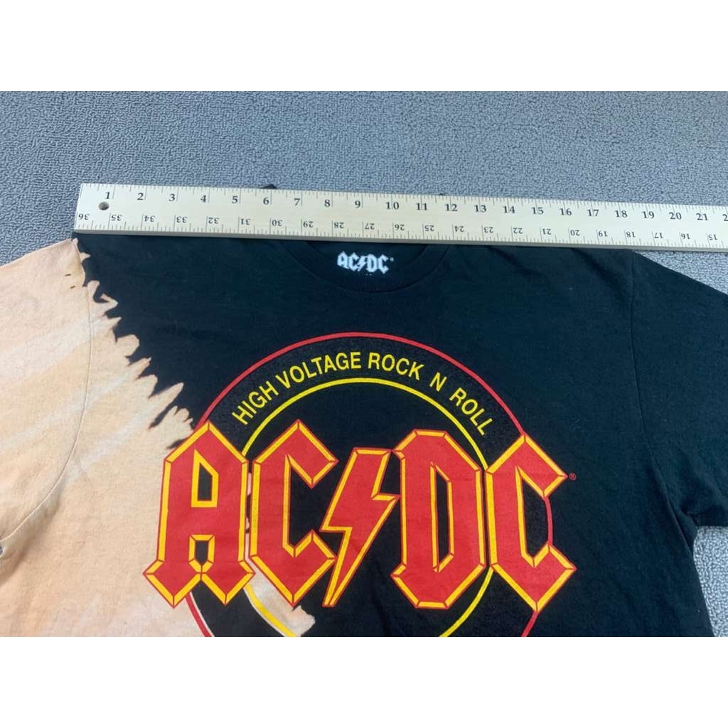 AC/DC T-Shirt Women's Medium Black High Voltage Rock & Roll Cotton Half Shirt