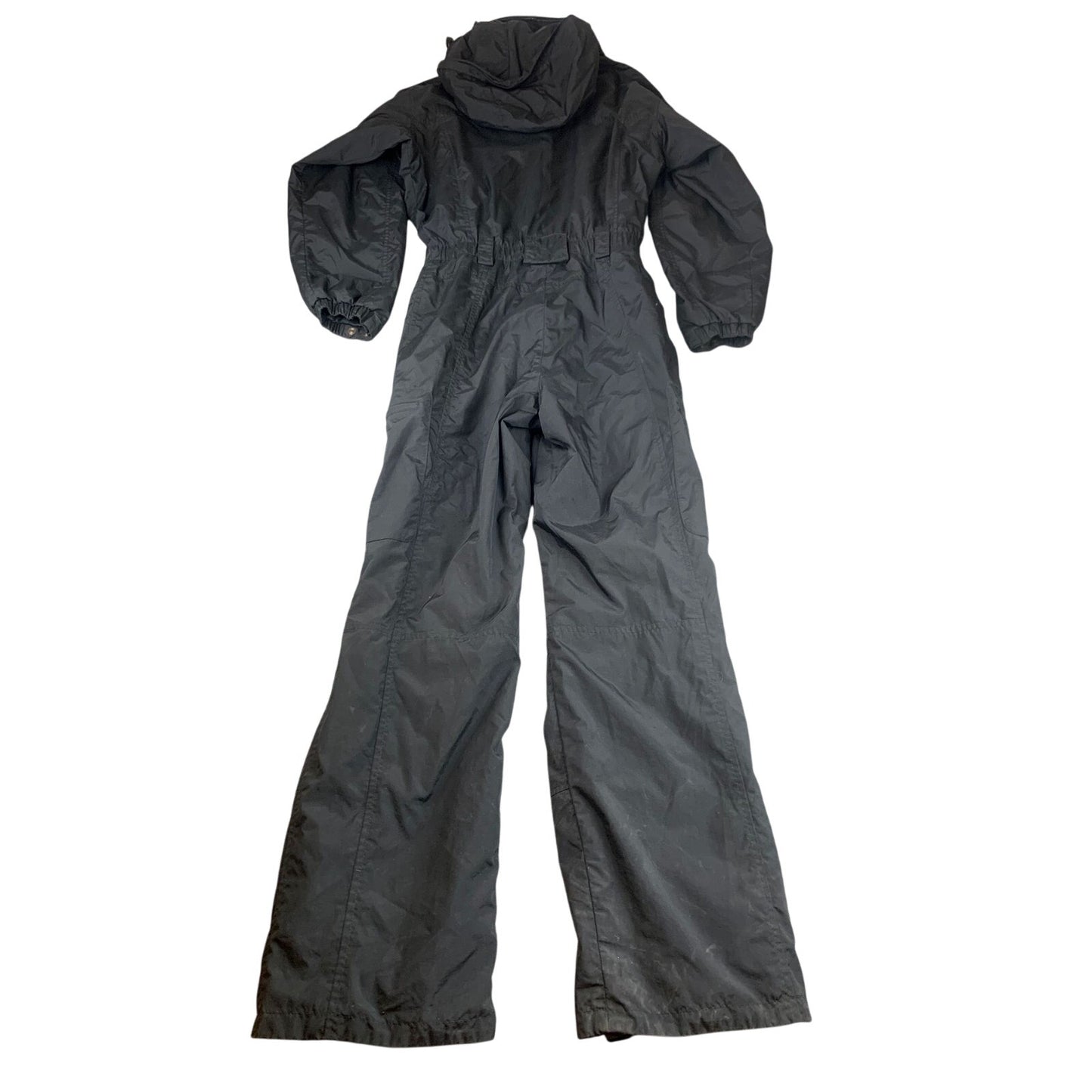 VTG Bogner Women 8 Long Black Ski Suit Hooded One Piece USA Made Winter Cold